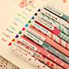 New 10Pcs/Set Colorful 0.38mm Gel Pen Flower Animal Starry Star Sweet Flora Colored Gel Pen Cute Pens For School Stationary