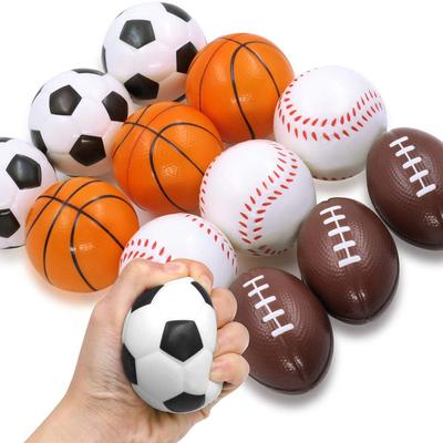 5 PCS elastische PU Schwamm Ball Basketball Fußball Baseball Tennis Rugby Footdall Mini Dekompression Ball Release Druck Spielzeug