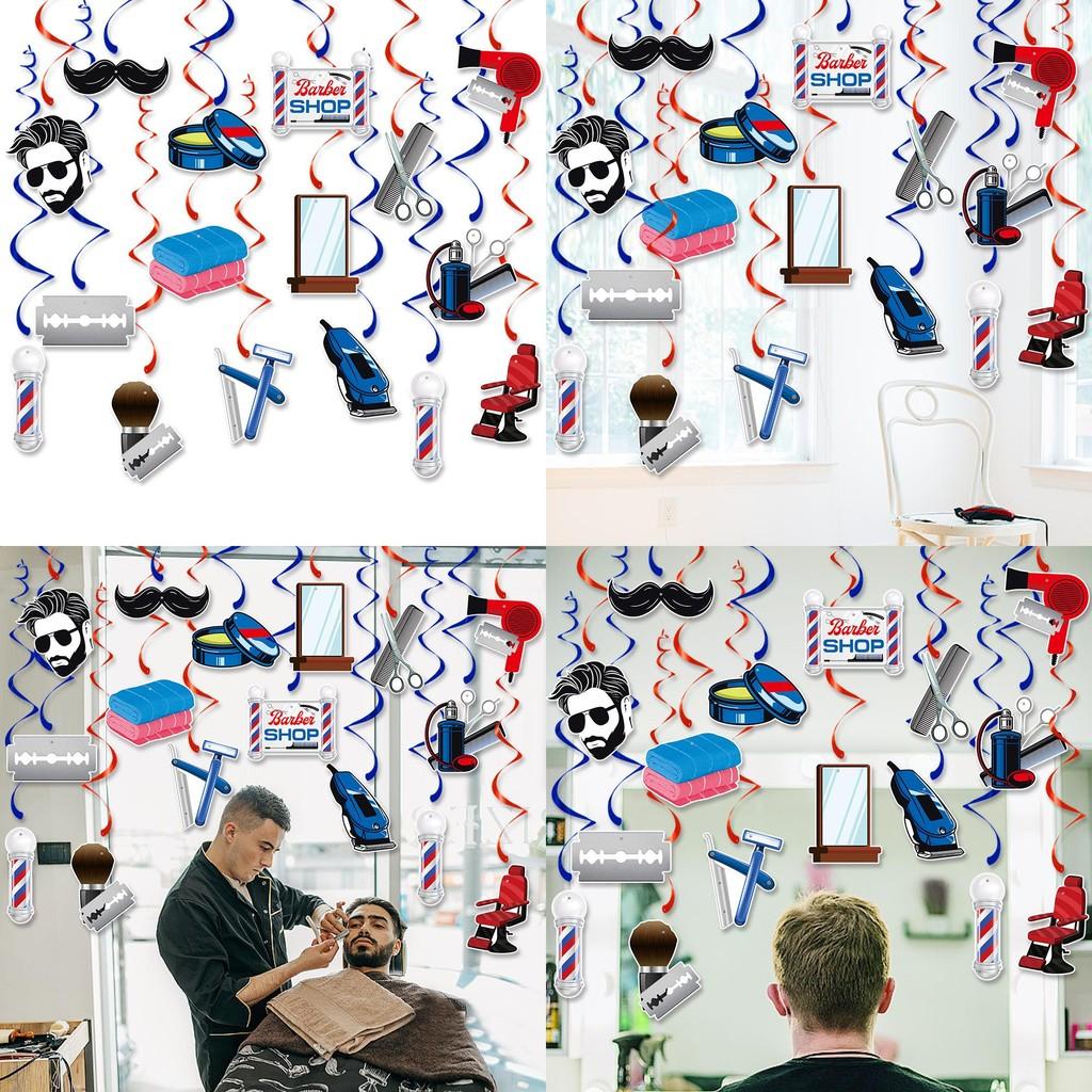 Birthday Decor Party Spiral Hanging Decorations For Barber Shop Celebrations
