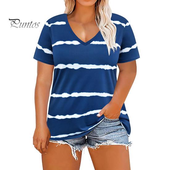 

Женская повседневная рубашка с коротким рукавом и V-образным вырезом, свободный летний блузка, базовый пуловер для работы, вечеринки, отпуска, офиса, дома S синий