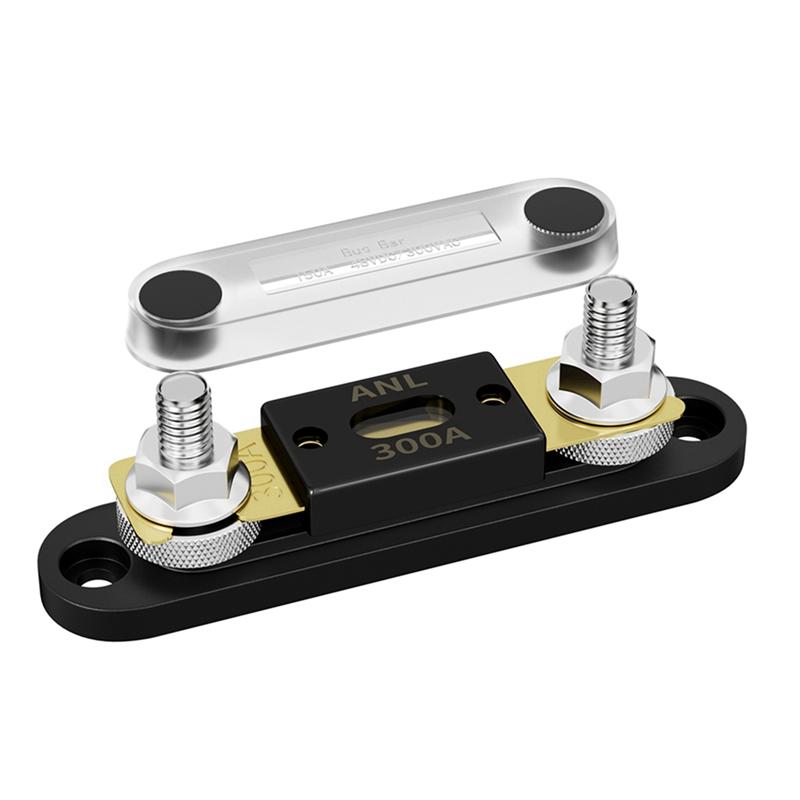 ABLZ-300 Amp Fuse Block With 300A Fuse For Truck Automotive Marine Bolt-On Fuse Automotive Fuse Holders Photo Color