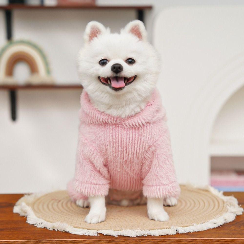 Cat Hooded Coat Warm Puppy Winter Overall Hooded Thick Pet Pajamas Velvet Dog Jumpsuit Outdoor