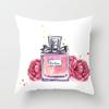 New Perfume Floral Pillows Case Modern Fashion Lady Decorative Pillows Cover Livingroom Bedroom Sofa Seat Simple Cushions Case