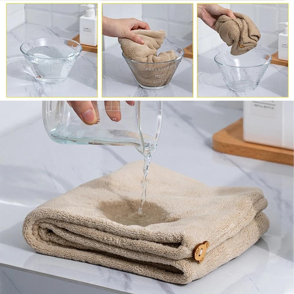 Drying Hair Towel Dry Hair Cap Microfiber Hair Drying Wrap Strong Water Absorbent Triangle Shower Hat Wiping Hair Towel Tool