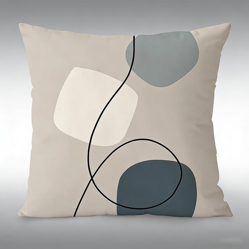 Mid-Century Modern Boho Kissenbezug Abstrakt Geometrisch Sonne Pfirsichhaut Überwurfskissenbezug Heimdekoration Für Sofa Couch Wohnzimmer