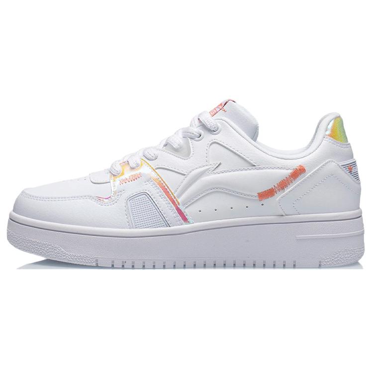 Li Ning Non Slip Lightweight Low Top Skateboard Shoes Women's White AGCR466-4