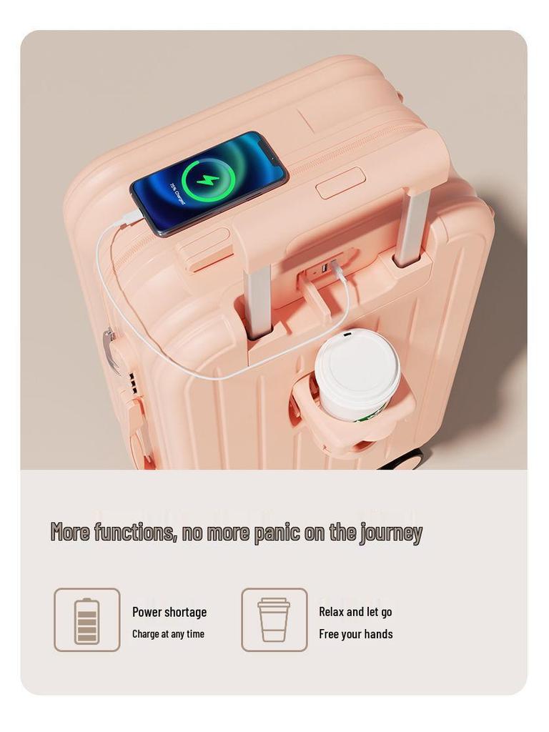 Stylish Lightweight Durable Suitcase with Combination Lock for Women, Men, and Students