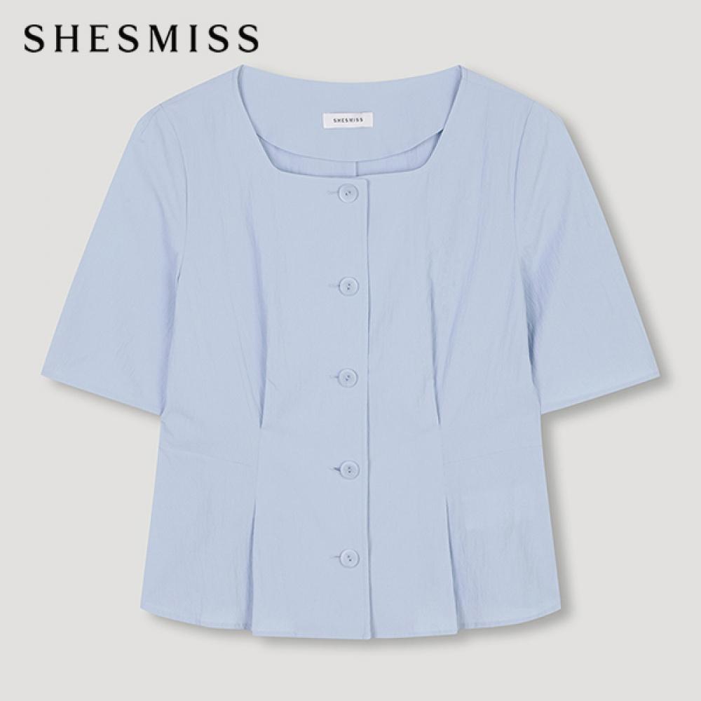 

She S miSS Square Neck Pleated blouSe Swwbln21060 Ll light blue/55