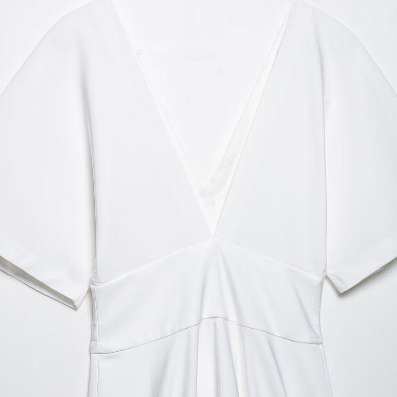 Kaslead New Women Clothes Western Style Button Decoration V-neck Midi Jumpsuit Long Dress 3242512 250