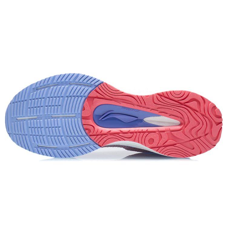 Li Ning Yue Ying Reflective Shock Absorption Non-Slip Wear-Resistant Low-Top Running Shoes Women Running Shoes White Red Purple ARHR128-6