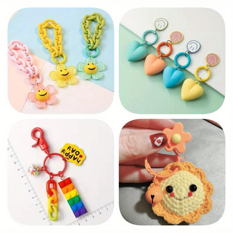 5PC Creative 20MM Fargerike Malt Spring Ring Nøkkelring Åpen Spring Spenne Bok Ring Connection Card Ring DIY smykketilbehør