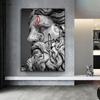 David Sculpture Canvas Painting Posters and Prints Black White Statue Wall Art Picture Street Artwork for Living Room Home Decor