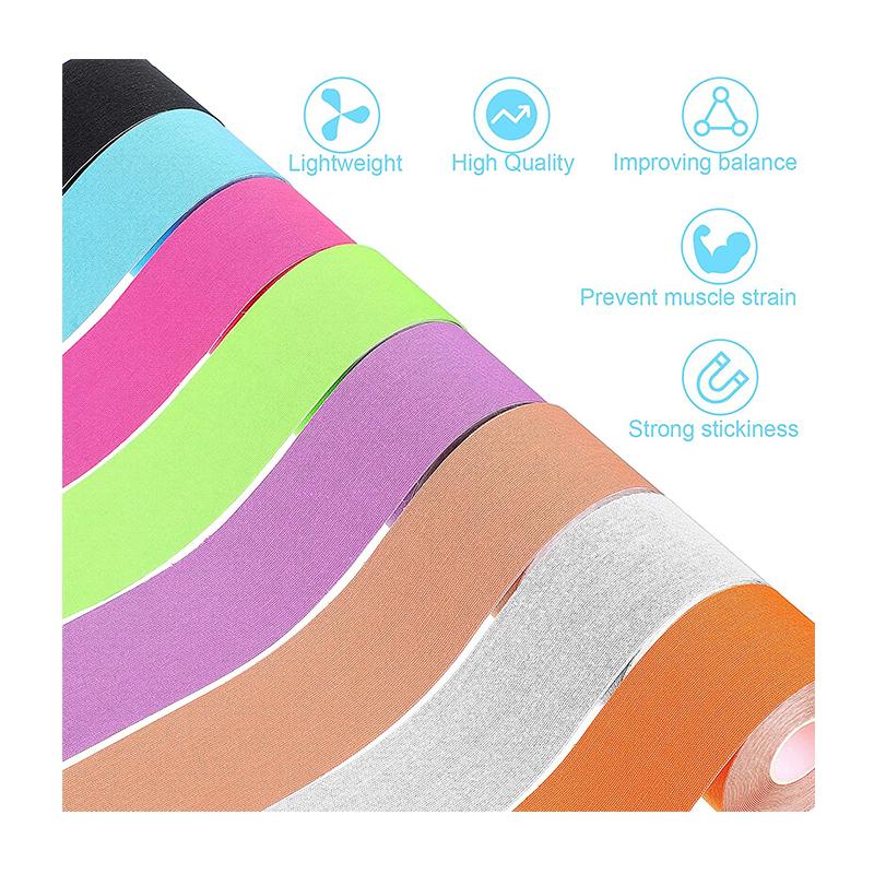 Pre Cut Bandages Sports Therapeutic Athletic Brown Bulk Kinesiology Tape Strips with Low Price In Korea