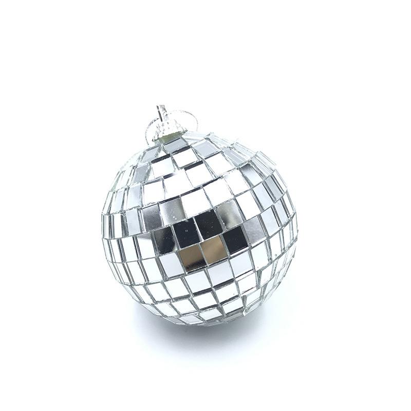 Mirror Ball Lace Glass Ornaments for Birthday Cake Decoration and Pastry Arrangements