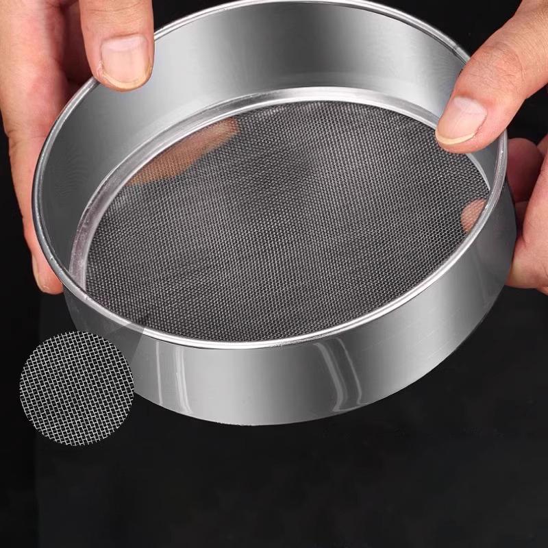 304 Stainless Steel Rice Flour Sieve 14 Mesh Thickened Sesame Baking Tools Holding Ultrafine Flours Sift Kitchen Cake Accesories
