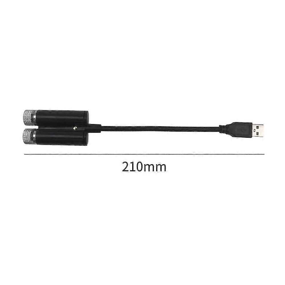 Monochrome multicolor babys breath car starry sky light USB car atmosphere light roof projection light