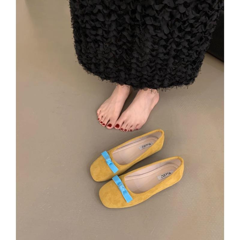 

мода круглый носок модные повседневные мокасины женские туфли на плоской подошве женские элегантные туфли с бабочкой удобные женские мягкие классические офисные туфли 35 жёлтый