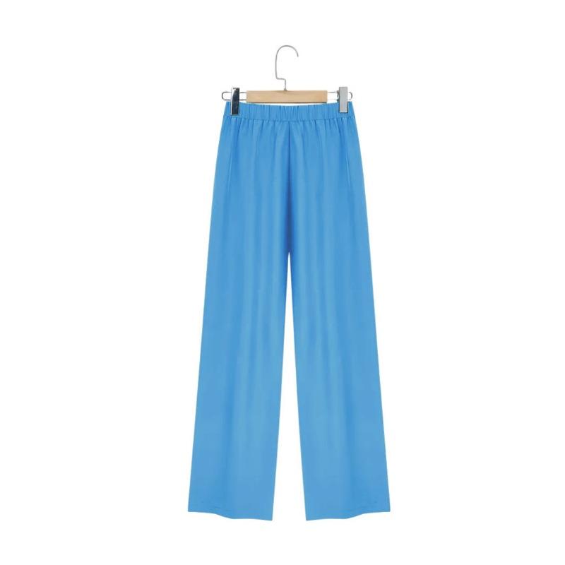 Spring and Summer Casual Set with Printed Short Sleeves and Long Pants