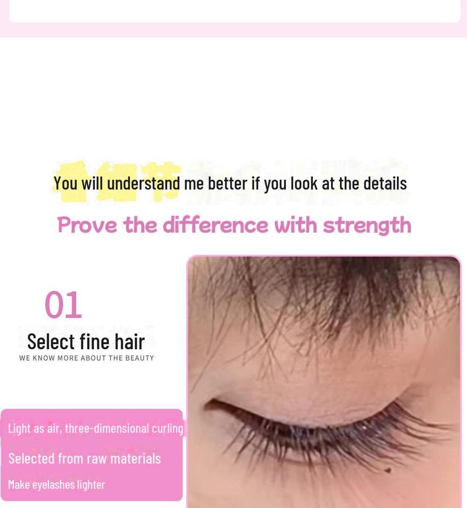 Super Soft Curved Natural False Eyelashes - Model 8910mm Short Straight Single Cluster