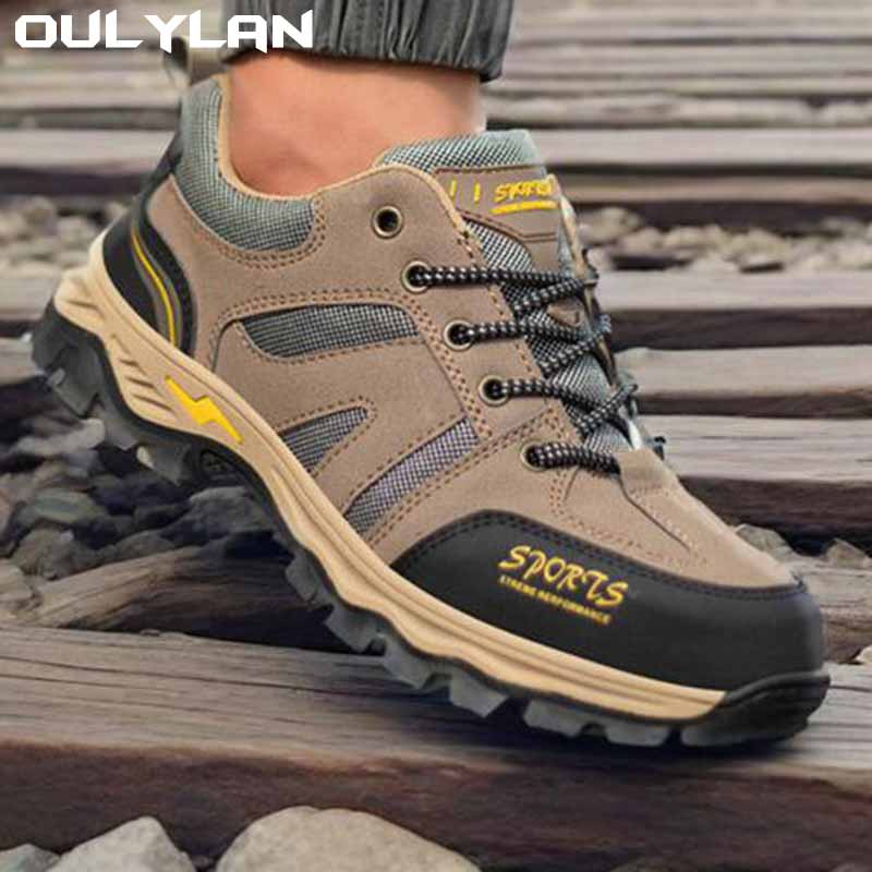 Oulylan Sneakers Steel Toes Safety Work Lightweight Sport Tennis Protection Labor Shoes Men Hiking Shoes Safety Shoes