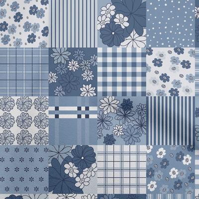 Cotton Flex Dusty Blue Fabric Florals Dress Material Fabric Print Fabric By The Yard 40 Inch