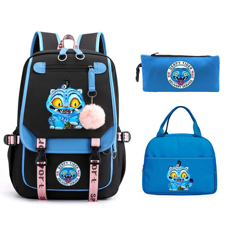 

The witch hunter girl group has the same peripheral cartoon Korean version schoolbag set, cross-border campus trend, primary and secondary school no specification