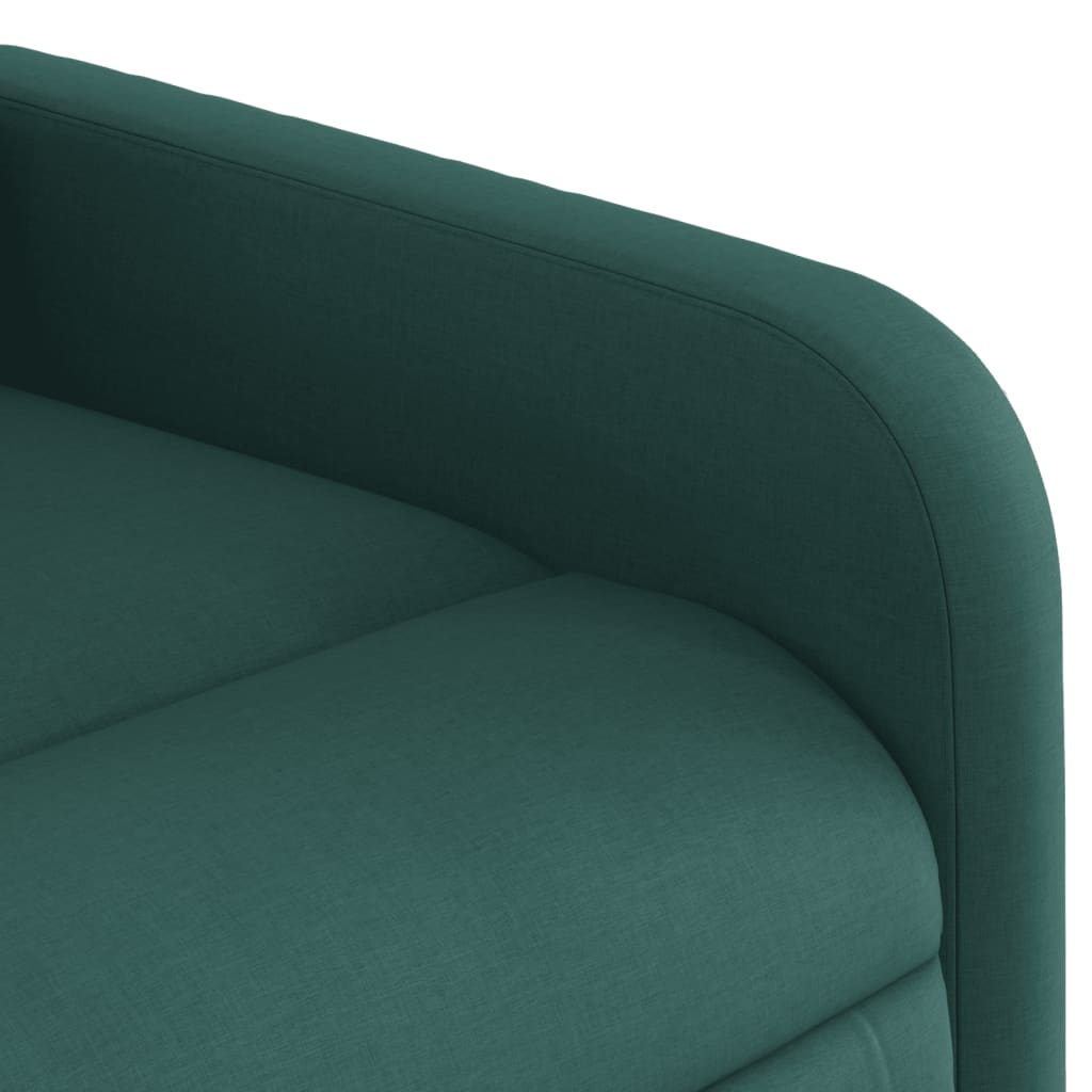 Massage Relax Chair Dark Green Fabric