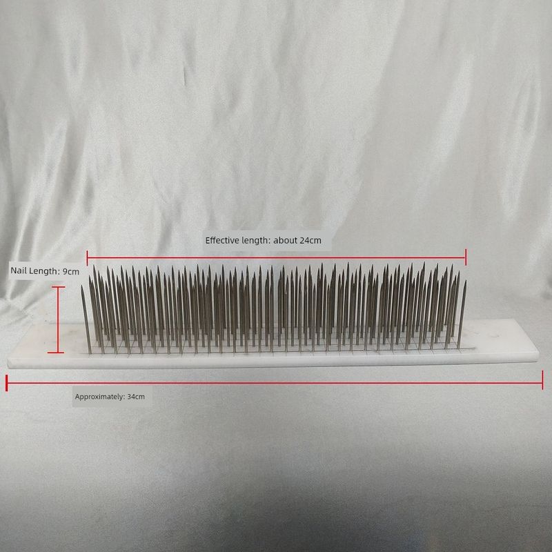 

Пластина для завязывания парика Пять рядов Стальной гвоздь Выдергиватель волос Двусторонняя расческа с мелкими зубьями Зубчатые инструменты для волос Аксессуары для парика Кожаная накладка Five Row Hair Pull Target-Short