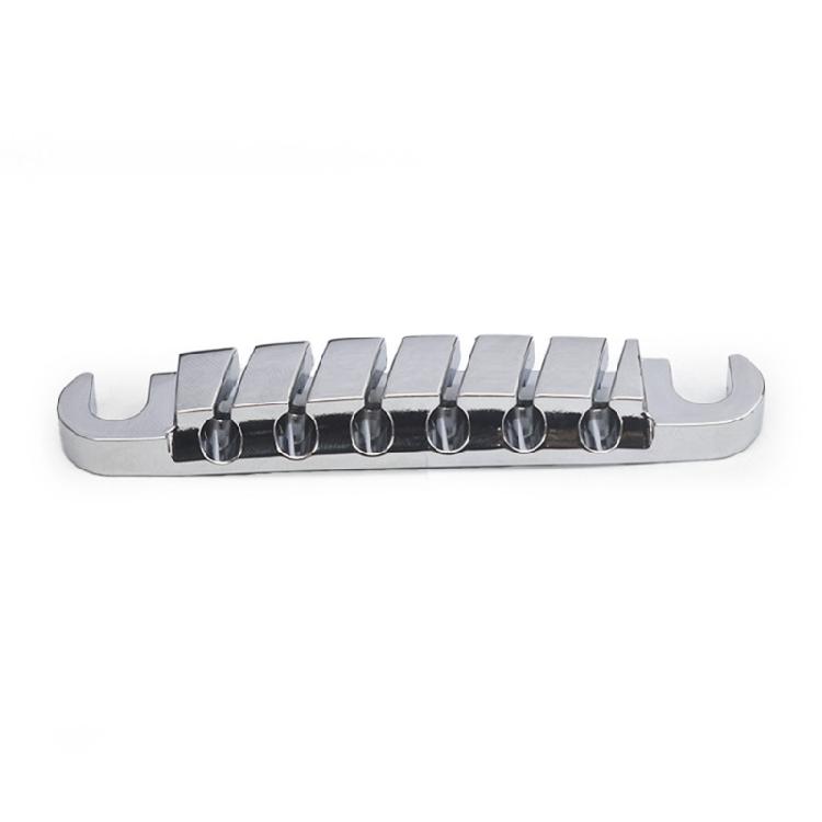Split Guitar Bridge Tailpiece Electric Guitar Bridge String Space 52MM-10.4x5 Top Hanging String Individual Saddles