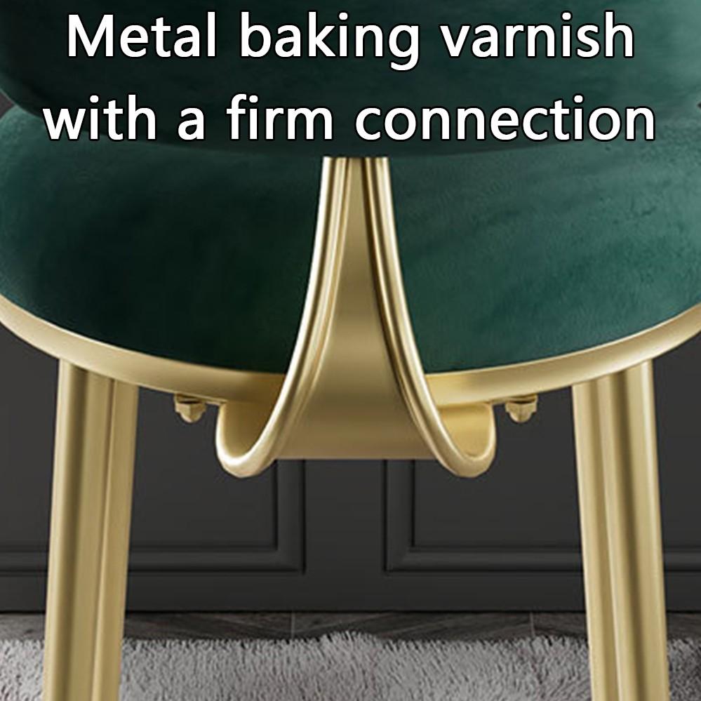 75/65CM Barové židle s opěradly Domácí jídelna Vysoké stoličky Kavárna Lehký luxus Kovaná židle