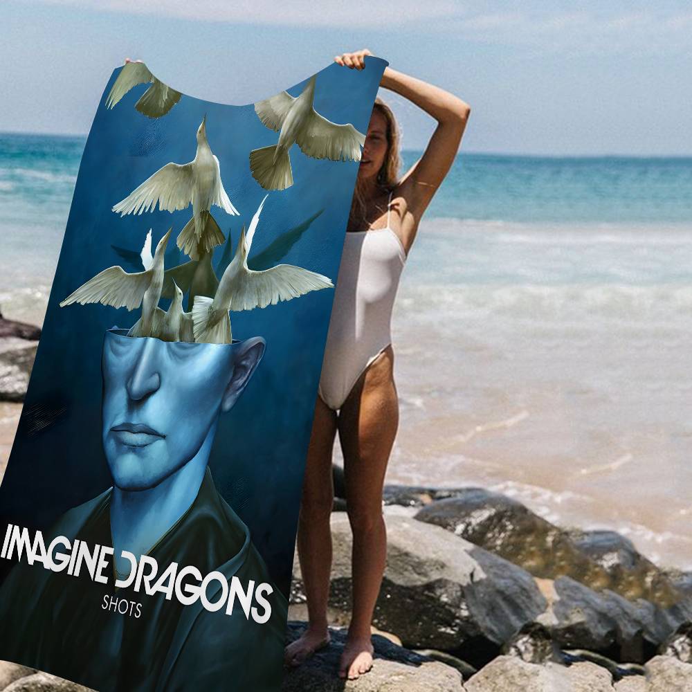 

Alternative Rock Band I-Imagine D-Dragons Microfiber Blanket Quick Drying Beach Towels Oversized Printing Super Absorbent Towel W30*H60(CM)