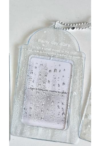 Kawaii House 3 inch Kpop Photocard Holder PVC Clear Photo Card Holder Bag Pendant School Stationery