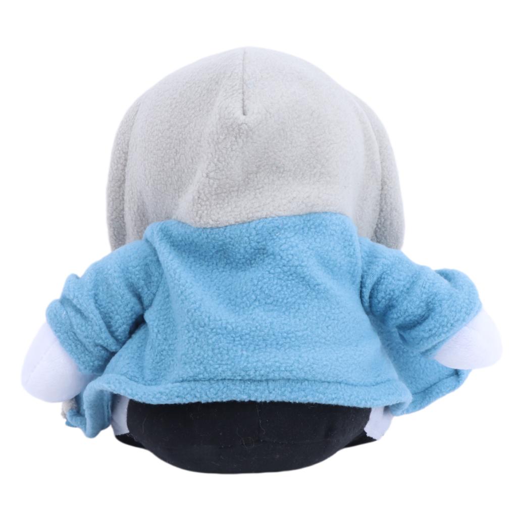 Sans Plush Toy Undertale Game Merch Skeleton Stuffed Doll With Blue Hoodie Pink Slippers Collectible Birthday Gift For Fans