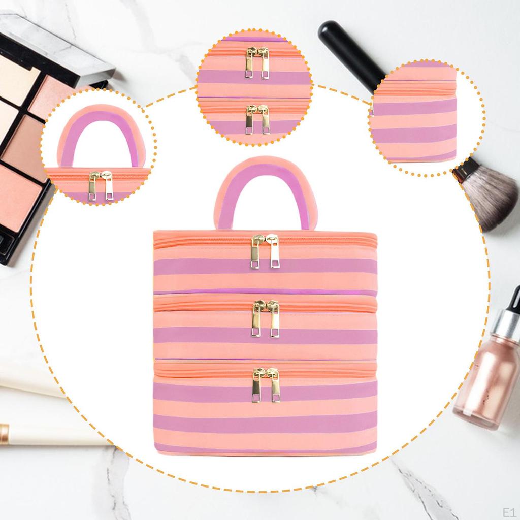 Toiletry Bag Bathroom Cosmetic Organizer Waterproof Compact Multifunctional Carrying Case Women