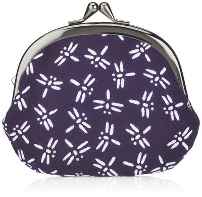 Maruzen Japanese Pattern Bleached Clasp Dragonfly 0 Wallet/Coin Case, 3.3-inch Closure, Design,