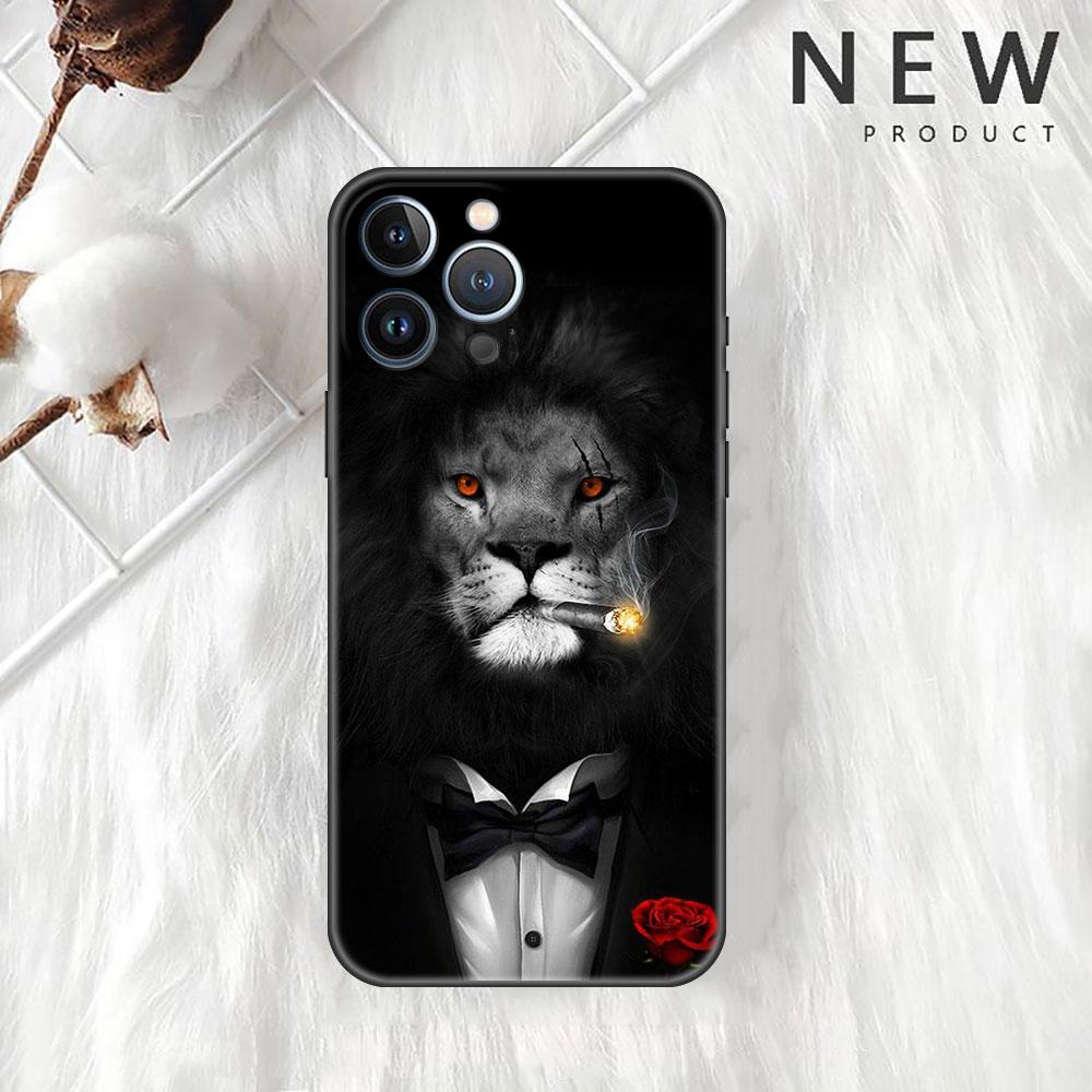 Wolf Tier Cool Tiger Hülle Für Apple iPhone 11 13 14 12 Pro Max 7 8 XR X 6 5 5S SE 2022 13ProMax Schwarzes Silikon Handy Hülle