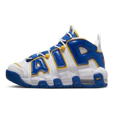 Air More Uptempo GS Golden State Warriors Kids Sneakers White Game-Royal Yellow-Ochre DZ2759-141