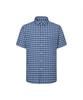 Dagseusyeocheu Linen Blend Easy Care Small Check Stretch Short Sleeve Shirt_Dls1Shcs104N1