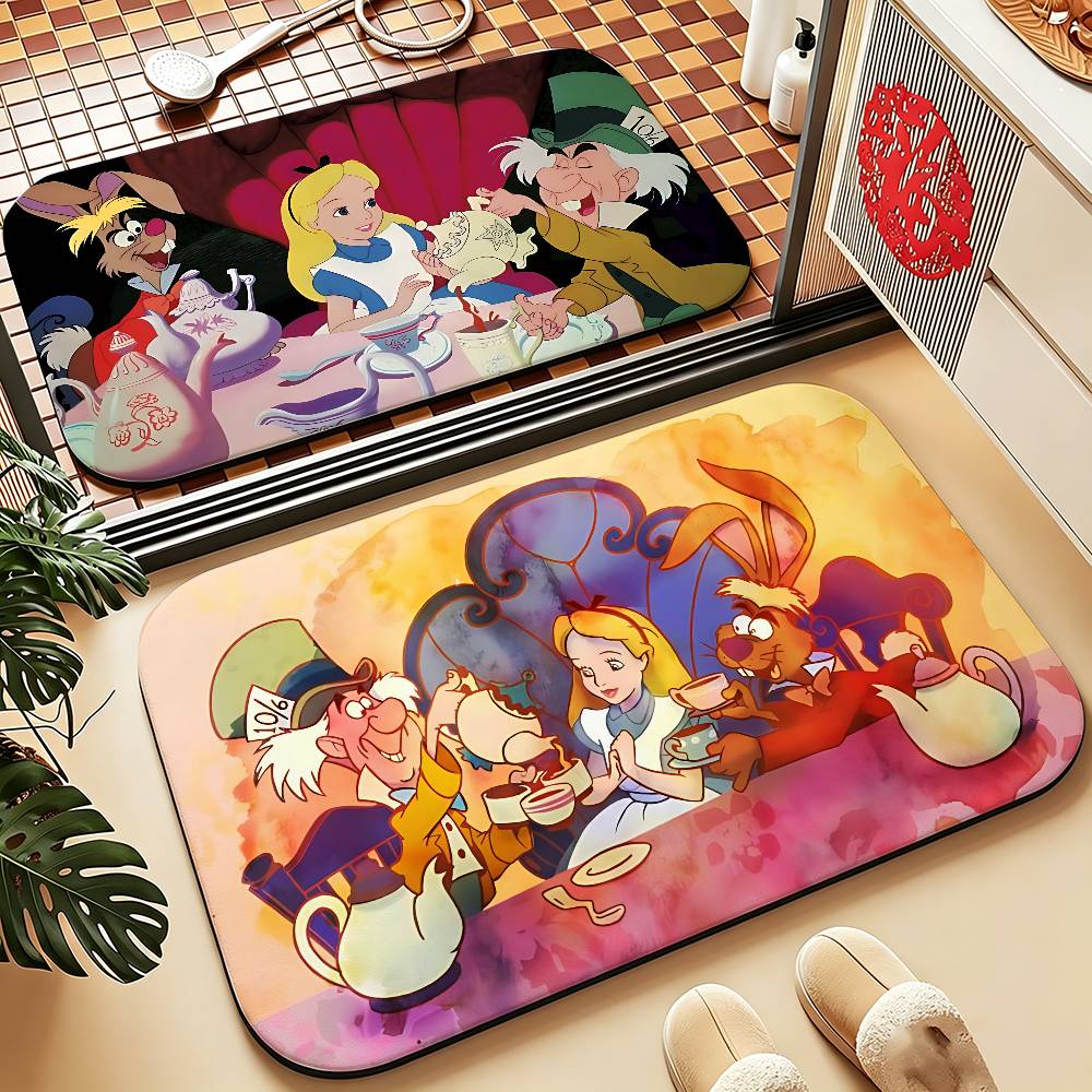 Anime-A-alice In-W-wonderlandS Classic Carpet Bathroom Anti-slip Mat Door Mat Home Decoration Mat Entrance Mat Scratch-resistant