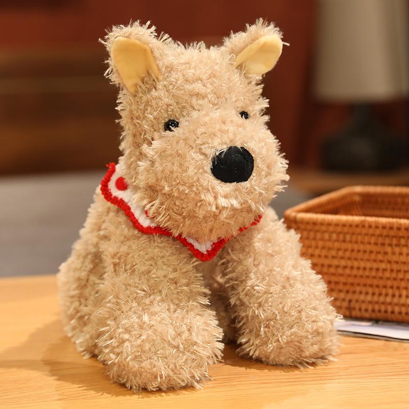 Simulated West Highland Dog Doll Plush Toys Puppy Doll Children's Sleeping Soothing Doll Birthday Gift