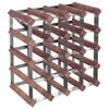 VidaXL Bottle Rack for 20 Bottles Brown Solid Pine Wood 340892
