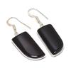 Natural Black Onyx Gemstone 925 Sterling Silver Jewelry Earring 1.77" AE-12156