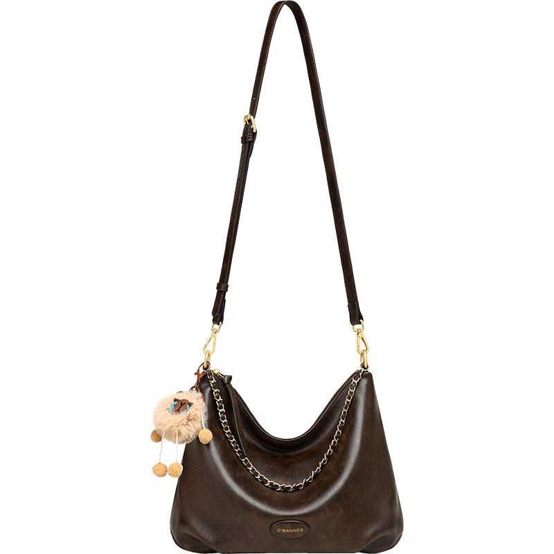 

Женская сумка через плечо C.BANNER большого объема из коровьей кожи