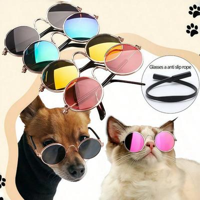 Pet Glasses Suitable For Small/Medium Cats & Dogs, Holiday & Birthday Costume, Photo Prop