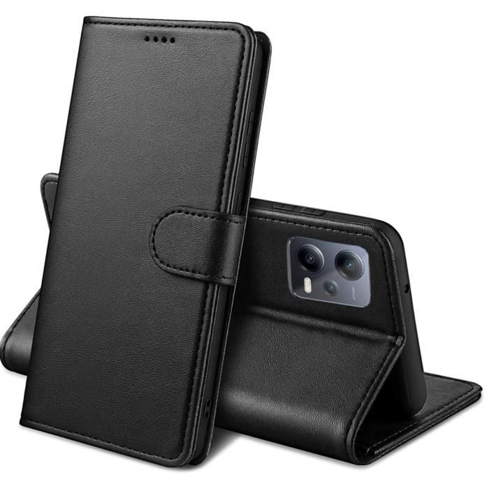 Case for Xiaomi Poco X5 5G - Black Wallet Flap Magnetic Flip Card Storage Phonillico®
