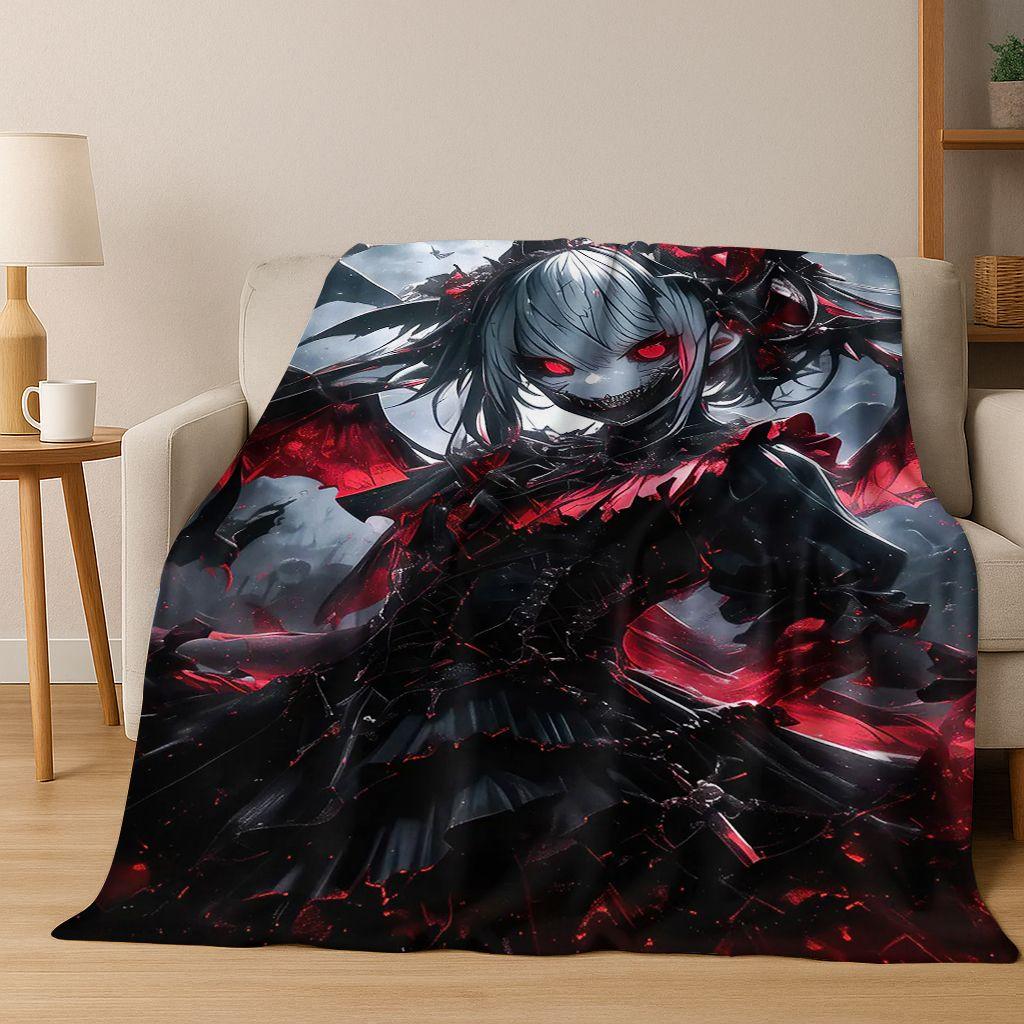 Dark Gothic Sexy Beauty Flannel Blanket Soft Warm Blanket Throw Blanket for Bedroom Living Room Bed Travel Camping Picnic Gift