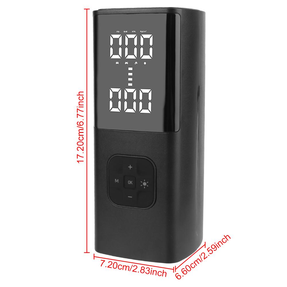 Preset Tire Pressure Portable Rechargeable Inflatable Pump Wireless Tyre Air Pump Digital For Motorcycles Pickup Truck Super Power Car Air Compressor