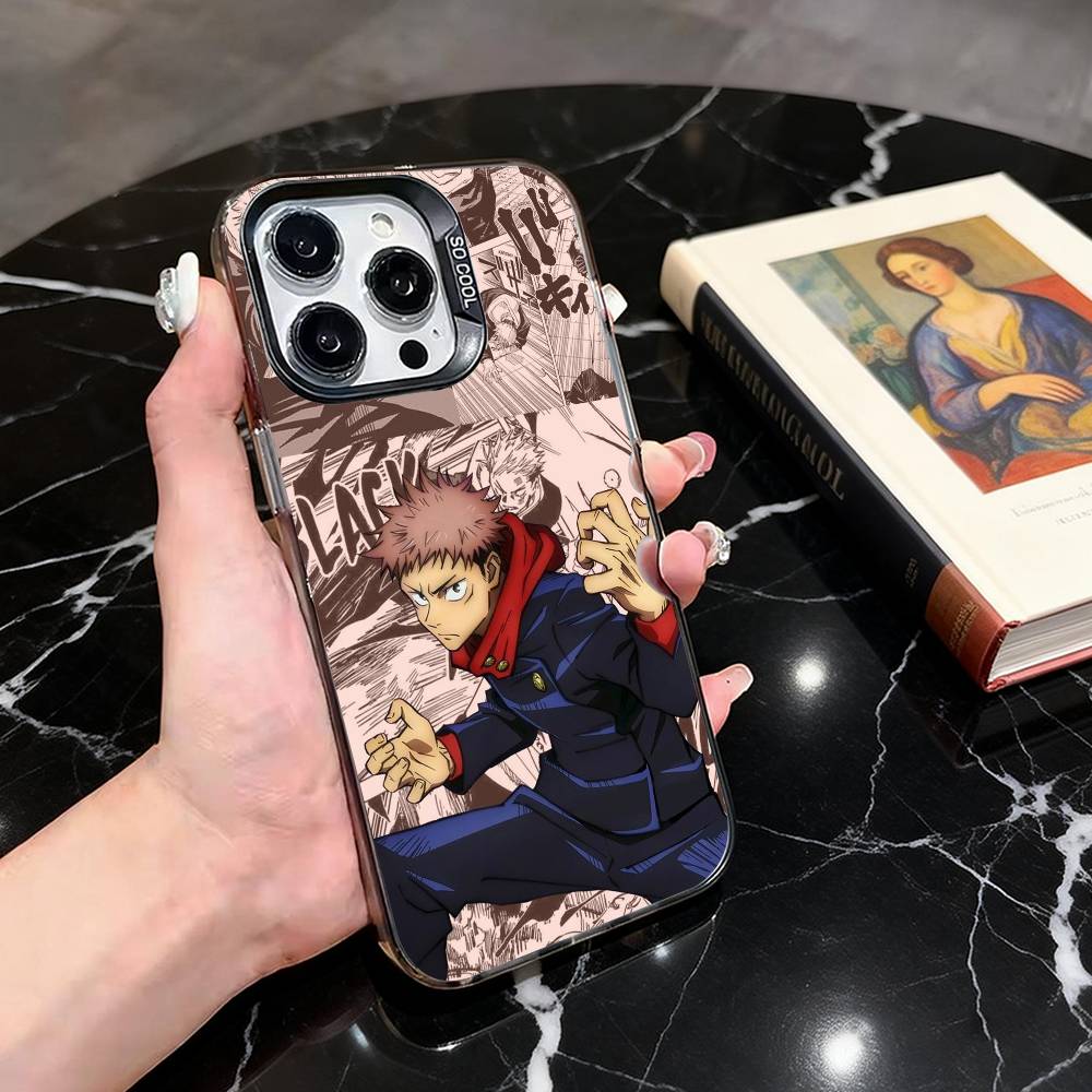 Jujut-su Y-Yuji I-Itadori-YI K-Kaisen Phone Case For iPhone 17,16,15,14,13,12,11 Plus,Pro,Colorful Silver Phone Case Funda Cover