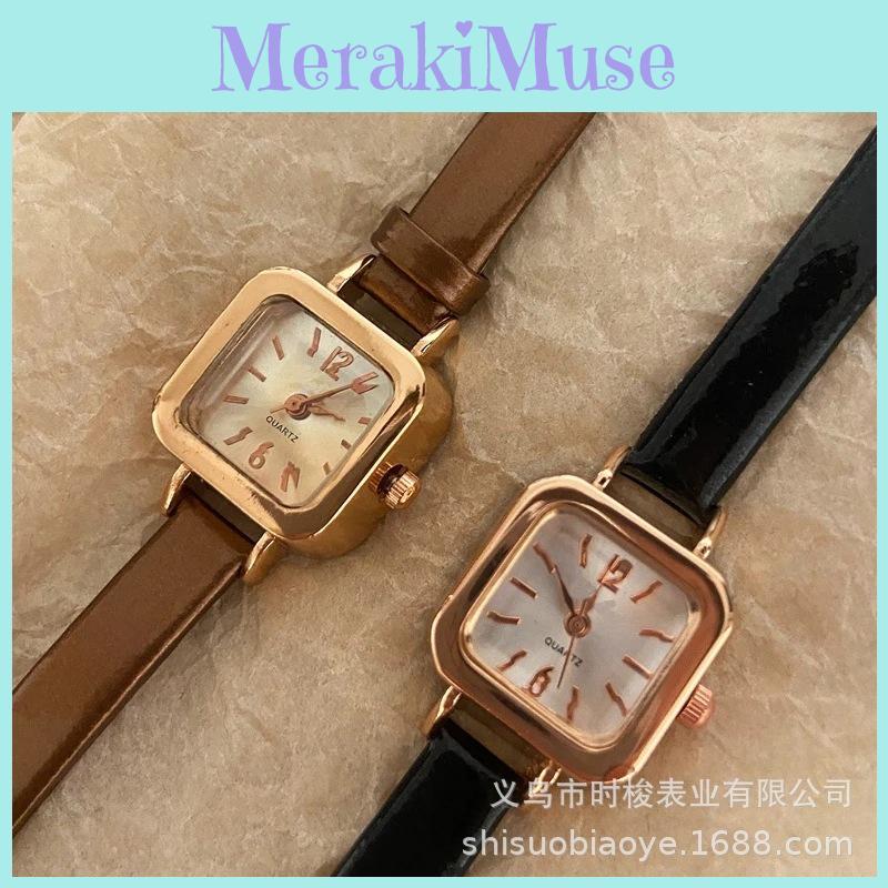 Modern Korean Ins Style Small Square Sugar Student Women's Watch With Chic Design Thin Strap