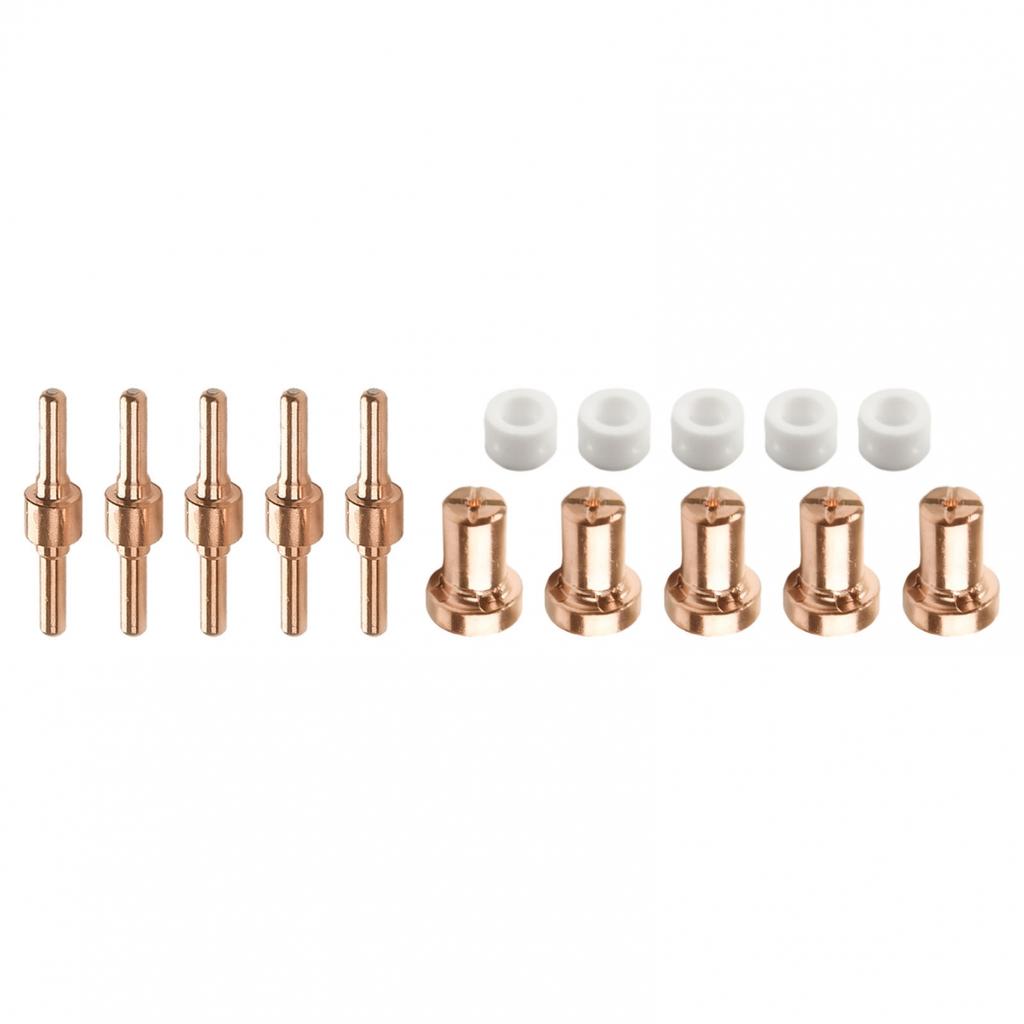 Copper Tips and Electrodes 60 Pcs Plasma Cutter Nozzle Tips for CUT40